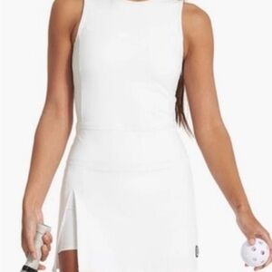 Vuori White Sleeveless Topspin tennis dress